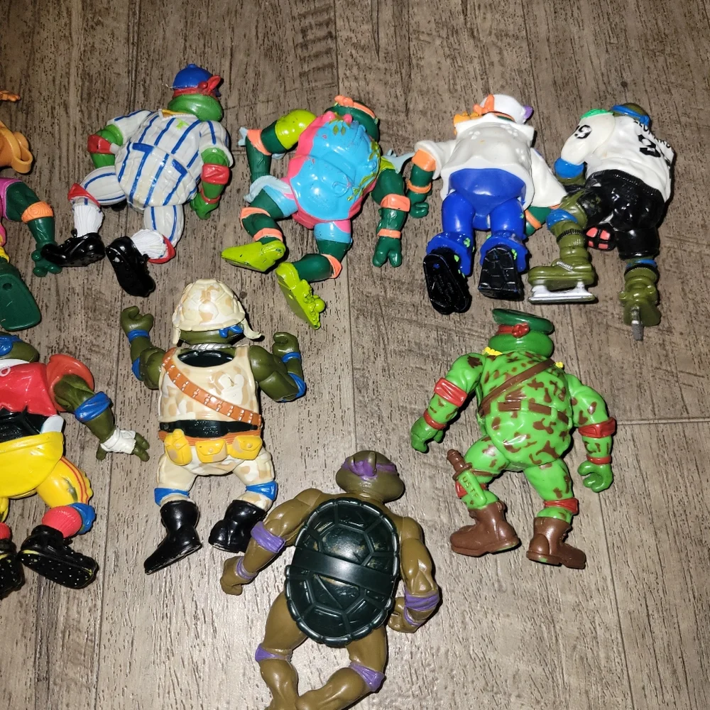 VTG TMNT Teenage Mutant Ninja Turtles Mixed Figure Lot of 12 .. 90s